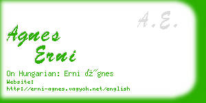 agnes erni business card